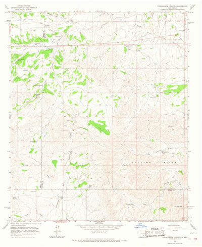 United States Geological Survey Cornucopia Canyon, NM (1965, 24000-Scale) digital map