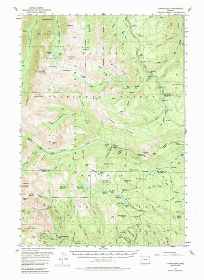 United States Geological Survey Cornucopia, OR (1954, 62500-Scale) digital map