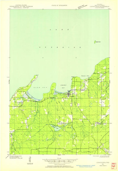 United States Geological Survey Cornucopia, WI (1944, 48000-Scale) digital map