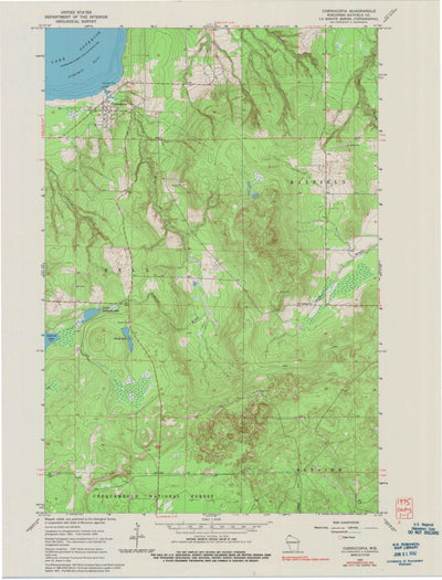 United States Geological Survey Cornucopia, WI (1964, 24000-Scale) digital map