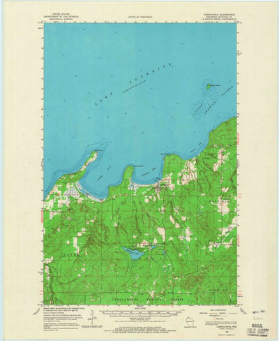 United States Geological Survey Cornucopia, WI (1964, 62500-Scale) digital map