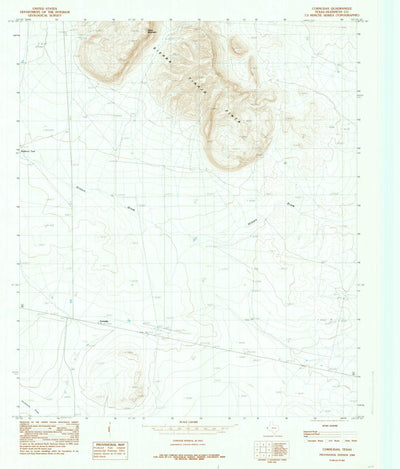 United States Geological Survey Cornudas, TX (1984, 24000-Scale) digital map