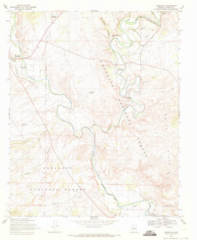 United States Geological Survey Cornville, AZ (1968, 24000-Scale) digital map