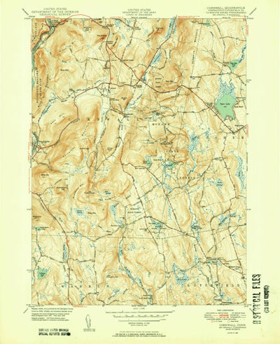 United States Geological Survey Cornwall, CT (1950, 31680-Scale) digital map