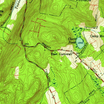 United States Geological Survey Cornwall, CT (1956, 31680-Scale) digital map