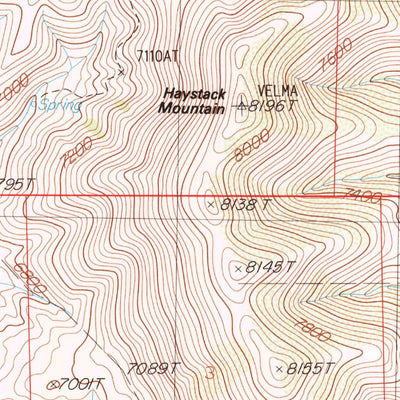 United States Geological Survey Cornwall Mountain, NV (1986, 24000-Scale) digital map