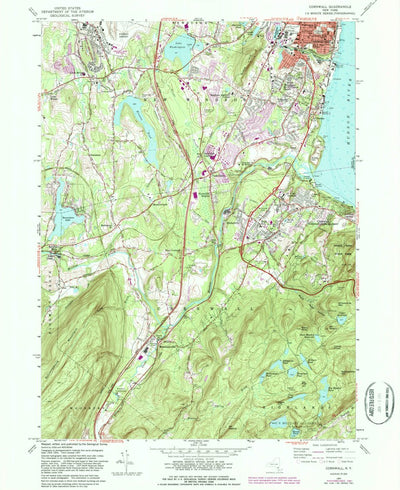 United States Geological Survey Cornwall-On-Hudson, NY (1957, 24000-Scale) digital map