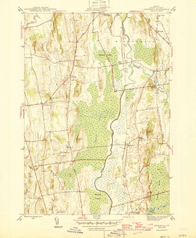 United States Geological Survey Cornwall, VT (1943, 31680-Scale) digital map