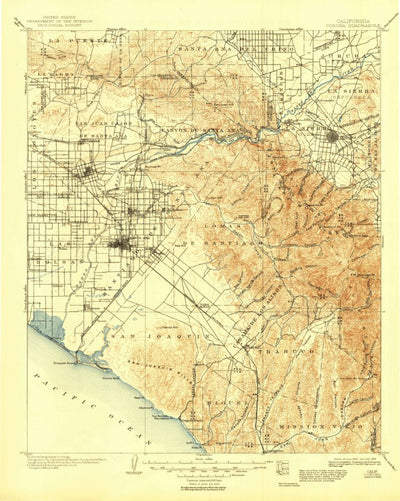 United States Geological Survey Corona, CA (1902, 125000-Scale) digital map