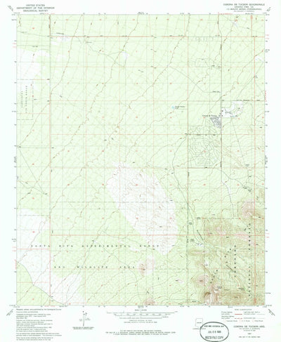 United States Geological Survey Corona De Tucson, AZ (1981, 24000-Scale) digital map