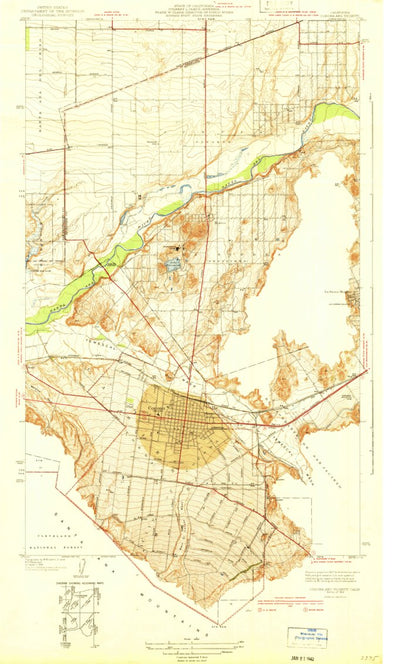 United States Geological Survey Corona North, CA (1942, 31680-Scale) digital map