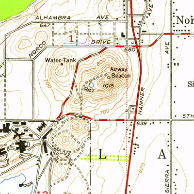 United States Geological Survey Corona North, CA (1954, 24000-Scale) digital map