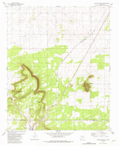 United States Geological Survey Corona North, NM (1981, 24000-Scale) digital map
