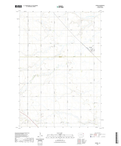 United States Geological Survey Corona, SD (2021, 24000-Scale) digital map