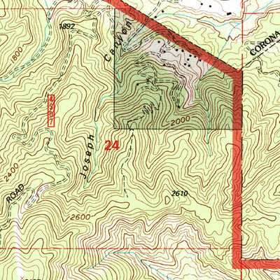 United States Geological Survey Corona South, CA (1997, 24000-Scale) digital map