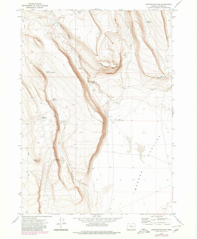 United States Geological Survey Corporation Rim, OR (1971, 24000-Scale) digital map