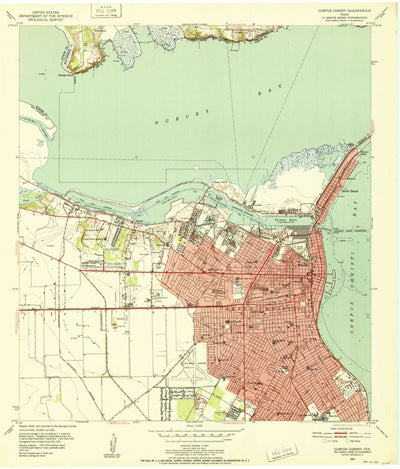 United States Geological Survey Corpus Christi, TX (1951, 24000-Scale) digital map