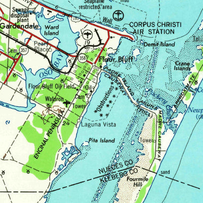 United States Geological Survey Corpus Christi, TX (1966, 250000-Scale) digital map