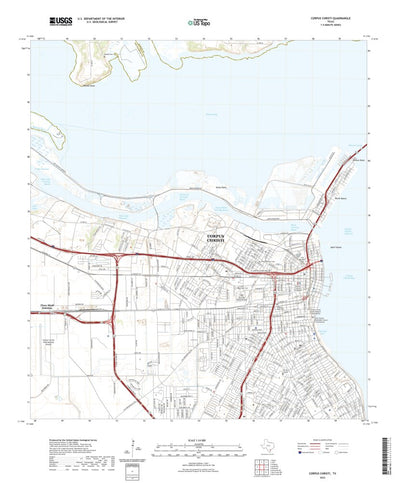 United States Geological Survey Corpus Christi, TX (2022, 24000-Scale) digital map