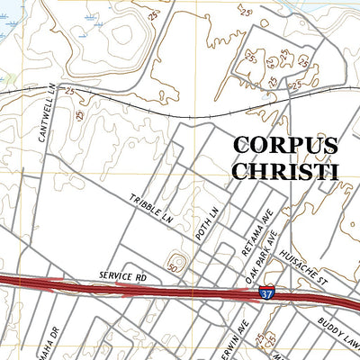 United States Geological Survey Corpus Christi, TX (2022, 24000-Scale) digital map