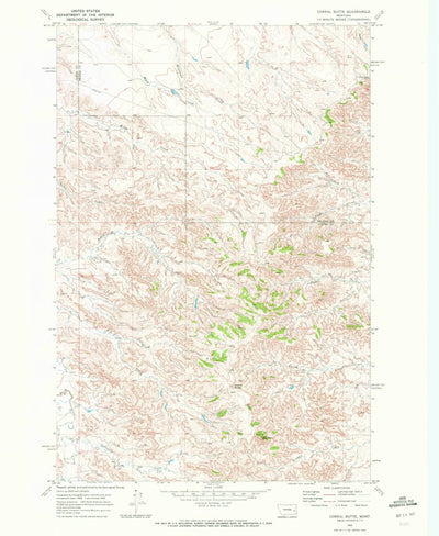United States Geological Survey Corral Butte, MT (1969, 24000-Scale) digital map