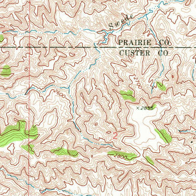 United States Geological Survey Corral Butte, MT (1969, 24000-Scale) digital map