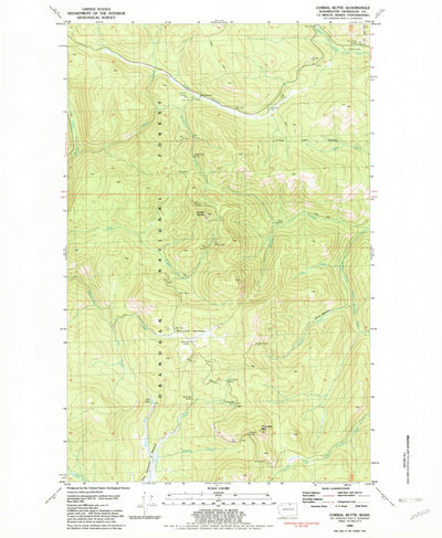 United States Geological Survey Corral Butte, WA (1981, 24000-Scale) digital map