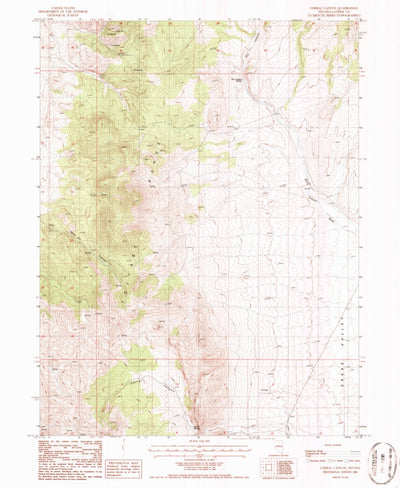 United States Geological Survey Corral Canyon, NV (1986, 24000-Scale) digital map