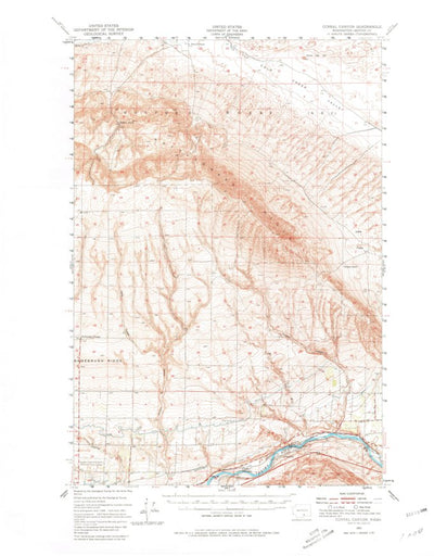 United States Geological Survey Corral Canyon, WA (1951, 62500-Scale) digital map