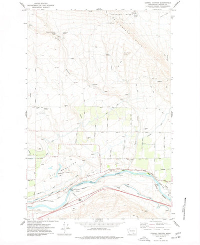 United States Geological Survey Corral Canyon, WA (1977, 24000-Scale) digital map