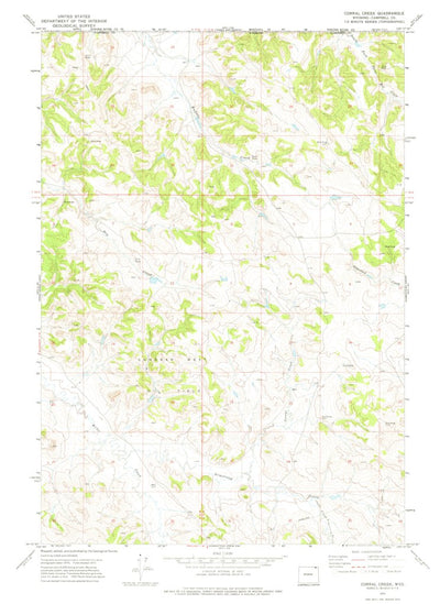 United States Geological Survey Corral Creek, WY (1971, 24000-Scale) digital map