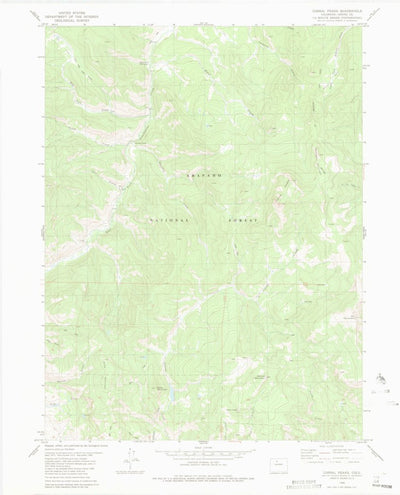 United States Geological Survey Corral Peaks, CO (1980, 24000-Scale) digital map