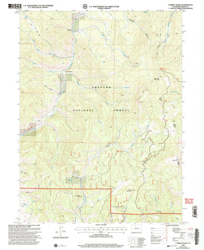 United States Geological Survey Corral Peaks, CO (2000, 24000-Scale) digital map