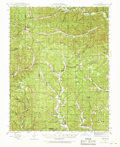 United States Geological Survey Corridon, MO (1944, 62500-Scale) digital map