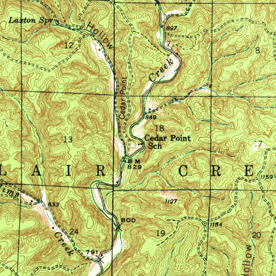 United States Geological Survey Corridon, MO (1944, 62500-Scale) digital map