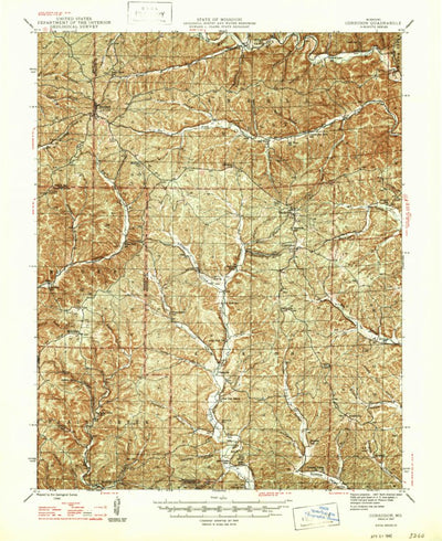 United States Geological Survey Corridon, MO (1947, 62500-Scale) digital map