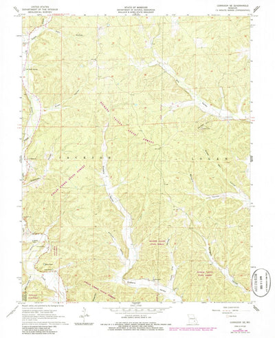 United States Geological Survey Corridon SE, MO (1967, 24000-Scale) digital map