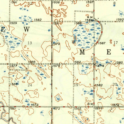 United States Geological Survey Corrington, ND (1948, 62500-Scale) digital map