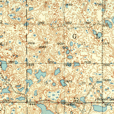 United States Geological Survey Corrington, ND (1948, 62500-Scale) digital map