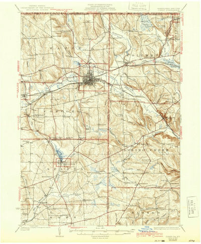 United States Geological Survey Corry, PA-NY (1932, 62500-Scale) digital map