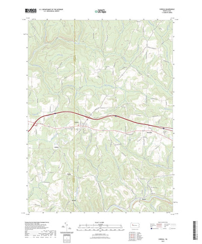 United States Geological Survey Corsica, PA (2023, 24000-Scale) digital map