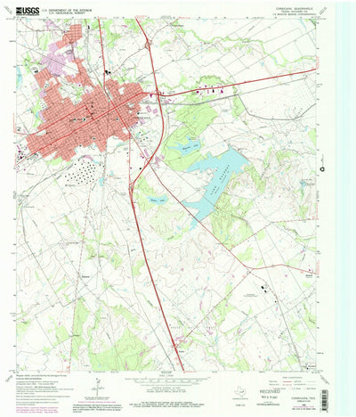 United States Geological Survey Corsicana, TX (1965, 24000-Scale) digital map