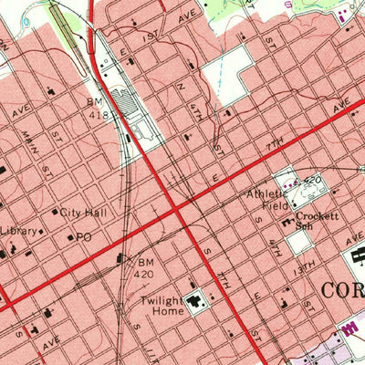 United States Geological Survey Corsicana, TX (1965, 24000-Scale) digital map