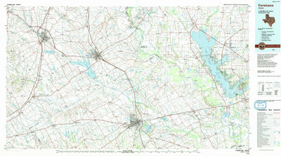 United States Geological Survey Corsicana, TX (1985, 100000-Scale) digital map