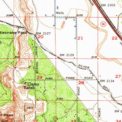 United States Geological Survey Cortaro, AZ (1957, 62500-Scale) digital map