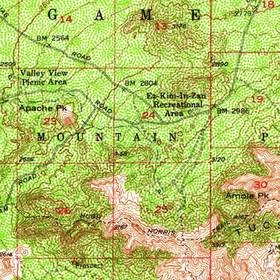 United States Geological Survey Cortaro, AZ (1957, 62500-Scale) digital map