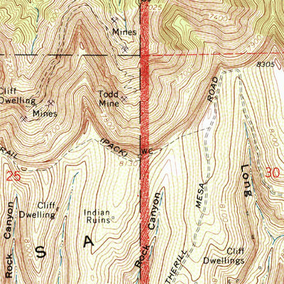 United States Geological Survey Cortez, CO (1965, 24000-Scale) digital map