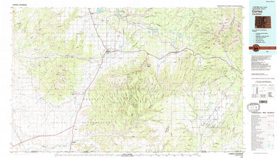 United States Geological Survey Cortez, CO-NM (1982, 100000-Scale) digital map