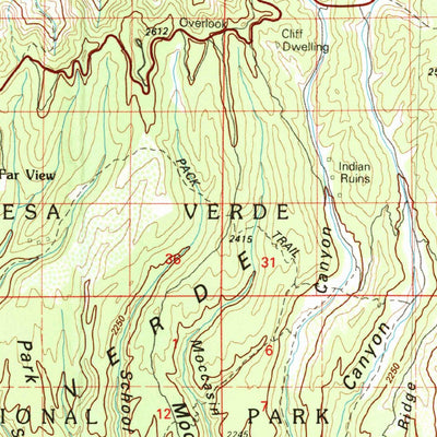 United States Geological Survey Cortez, CO-NM (1982, 100000-Scale) digital map