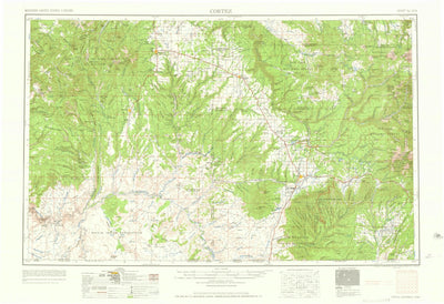 United States Geological Survey Cortez, CO-UT-NM (1959, 250000-Scale) digital map